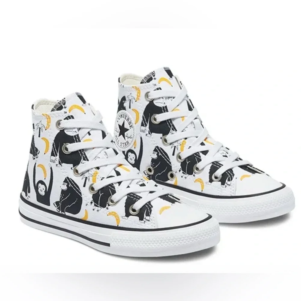 Converse Kids High-Top Sneakers -gorillas & bananas 🦍 🍌